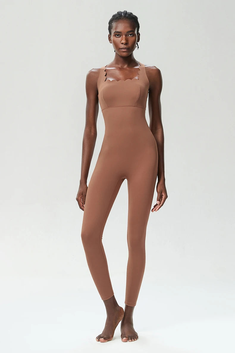 Women One Piece Gym Jumpsuit – Buttery Soft Stretch Yoga & Running Bodysuit