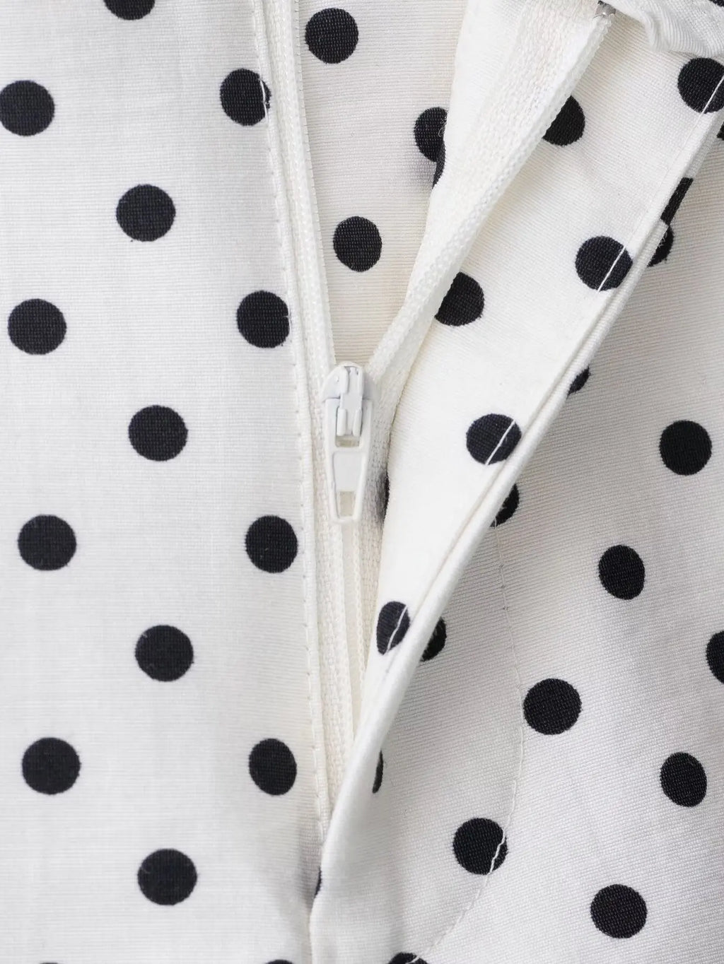 Polka Dot Two Piece Set with High Neck Jacket and Matching Pants or Shorts