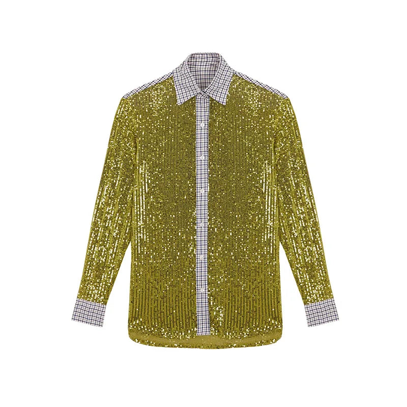 SEQUIN BLOUSE and PANTS SET