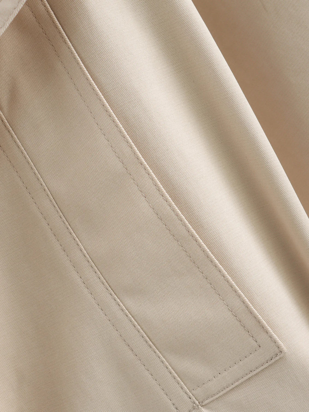 Chic Beige Double-Breasted Trench Coat with Belt & Pockets – Women's Slim Fit Windbreaker
