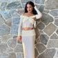 GYNA OFF SHOULDER TOP and MAXI SKIRT SET