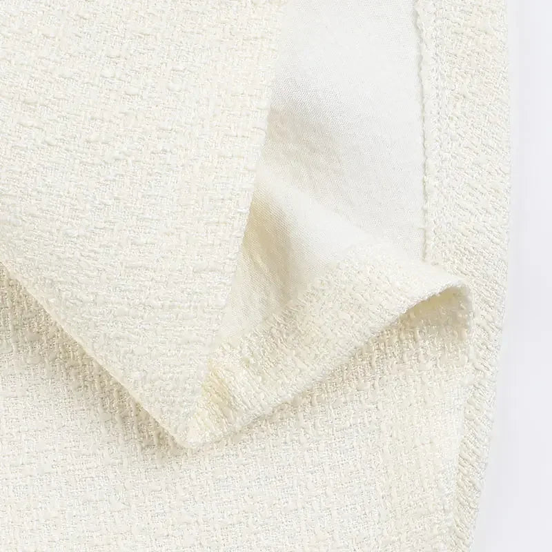 PATCHWORK WHITE MINI DRESS RUFFLES SQUARE COLLAR