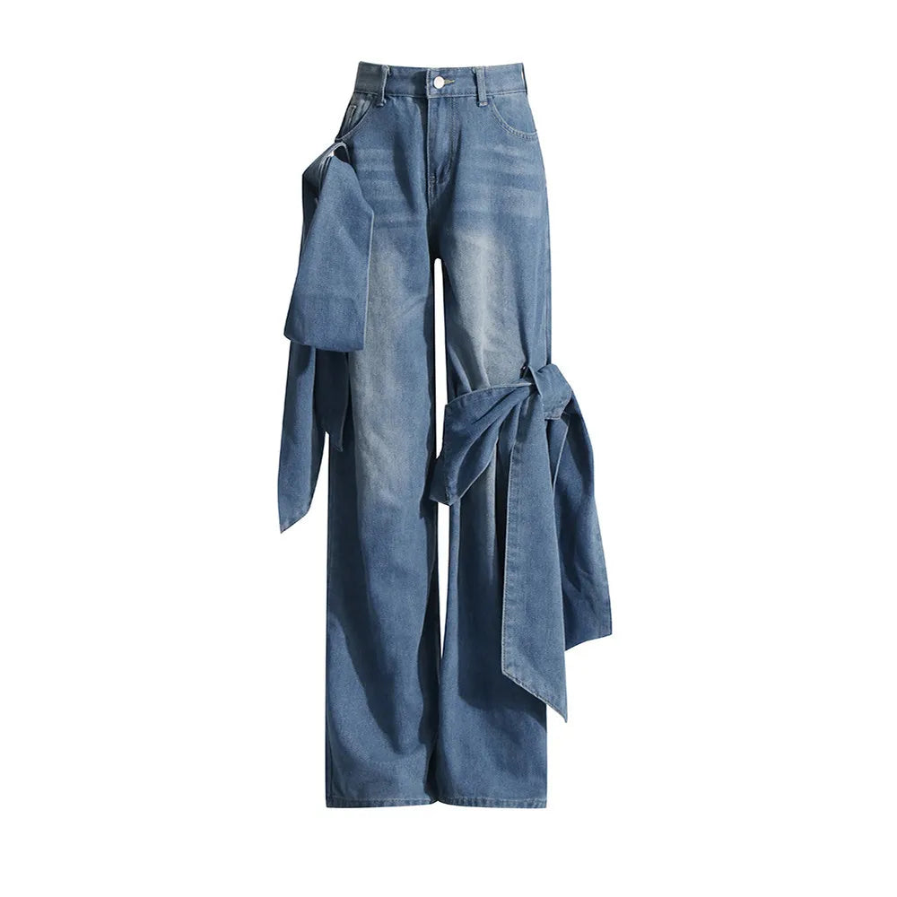 DENIM PANTS and TOP SET with BOWS