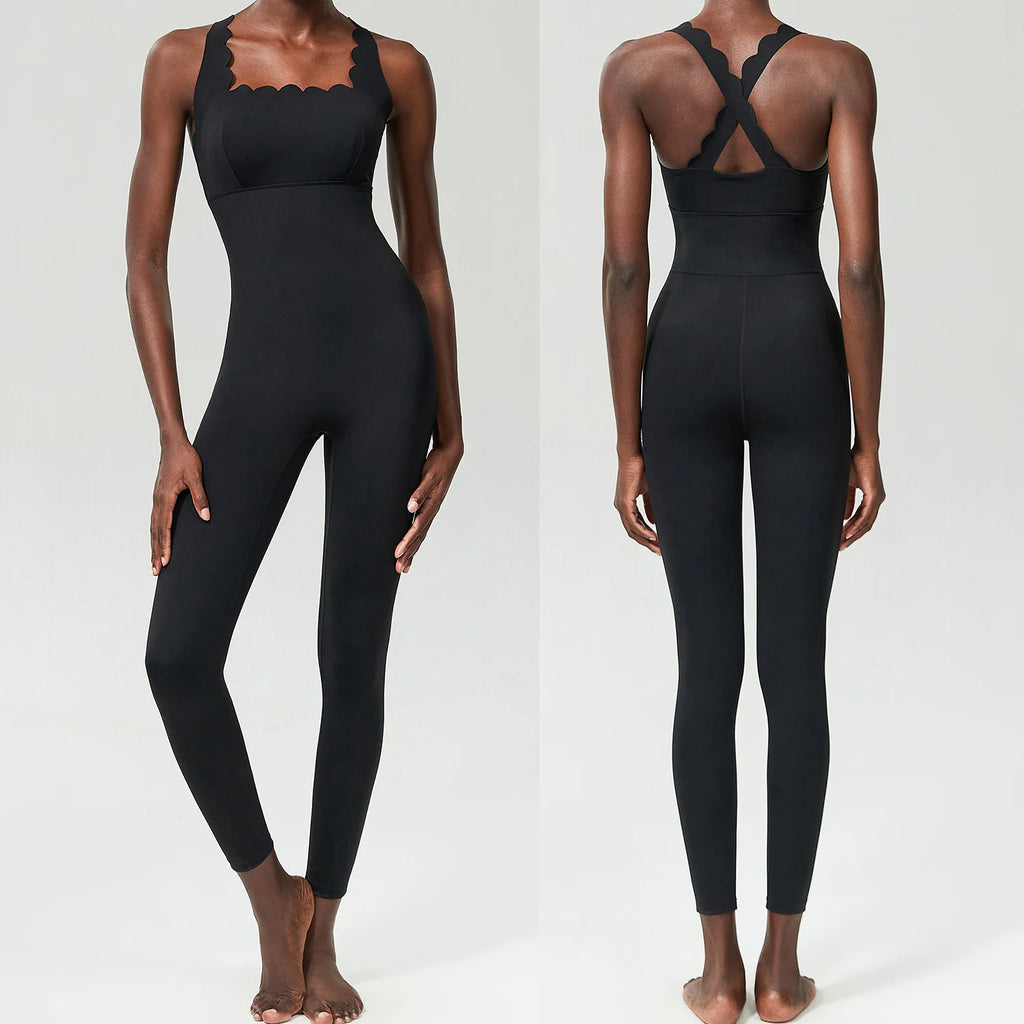 Women One Piece Gym Jumpsuit – Buttery Soft Stretch Yoga & Running Bodysuit