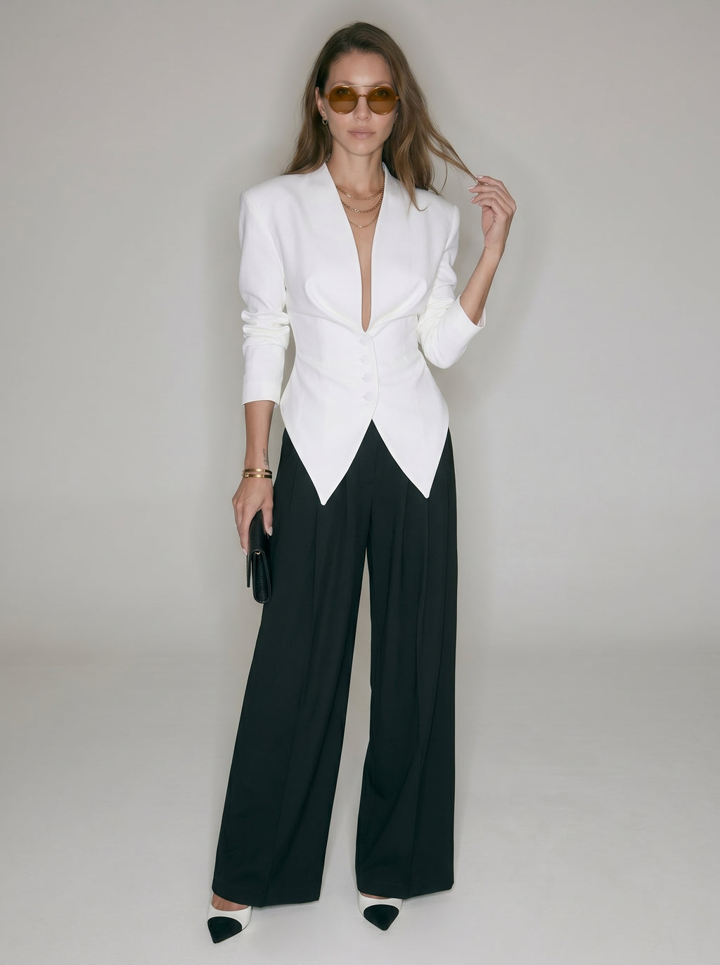 Women’s Wrap Tie Blazer Jacket - Structured Waist Cinching Blazer Top