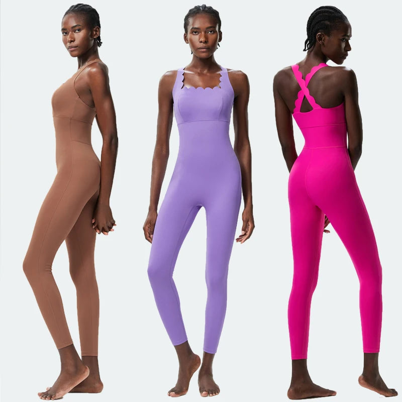 Women One Piece Gym Jumpsuit – Buttery Soft Stretch Yoga & Running Bodysuit