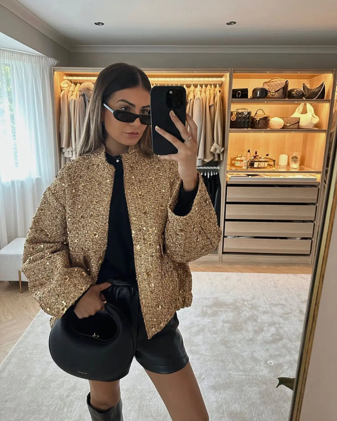 Gold Sequin Jacket – Women’s Statement Party Jacket