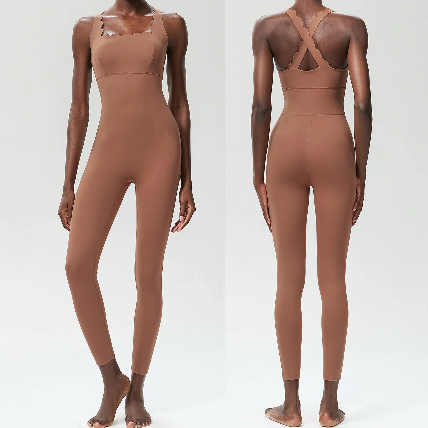 Women One Piece Gym Jumpsuit – Buttery Soft Stretch Yoga & Running Bodysuit