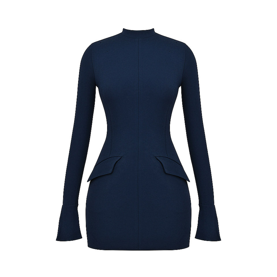 LONG SLEEVE MINI DRESS with POCKETS