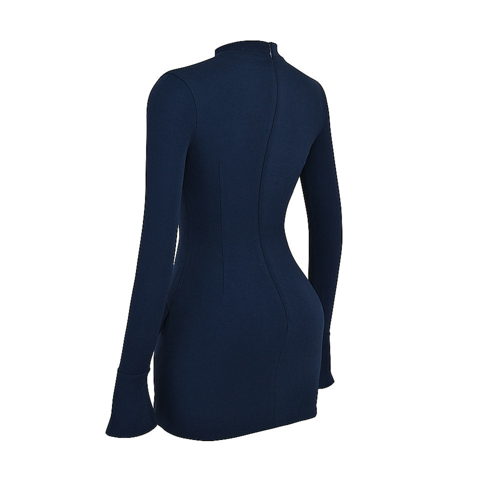 LONG SLEEVE MINI DRESS with POCKETS