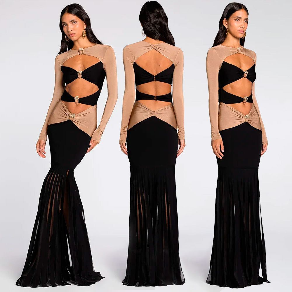 ADOL HOLLOW OUT MAXI DRESS