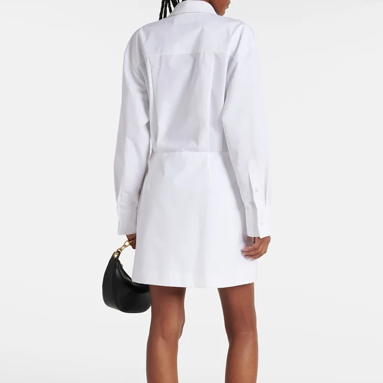 SOLID HOLLOW OUT SPLICED APPLIQUES DRESS