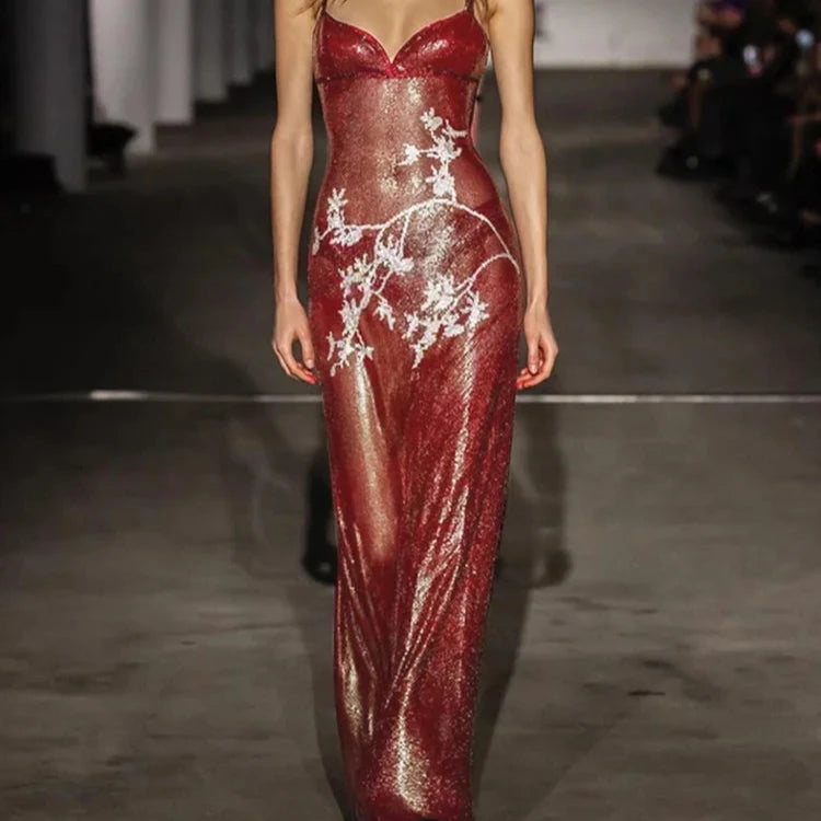 KYLIE JENNER RED MAXI DRESS CTRL N U I T KYLIE JENNER RED MAXI DRESS CTRL N U I T