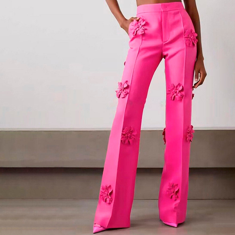 KIMBER FLOWER DECORATED PANTS and BLAZER SET