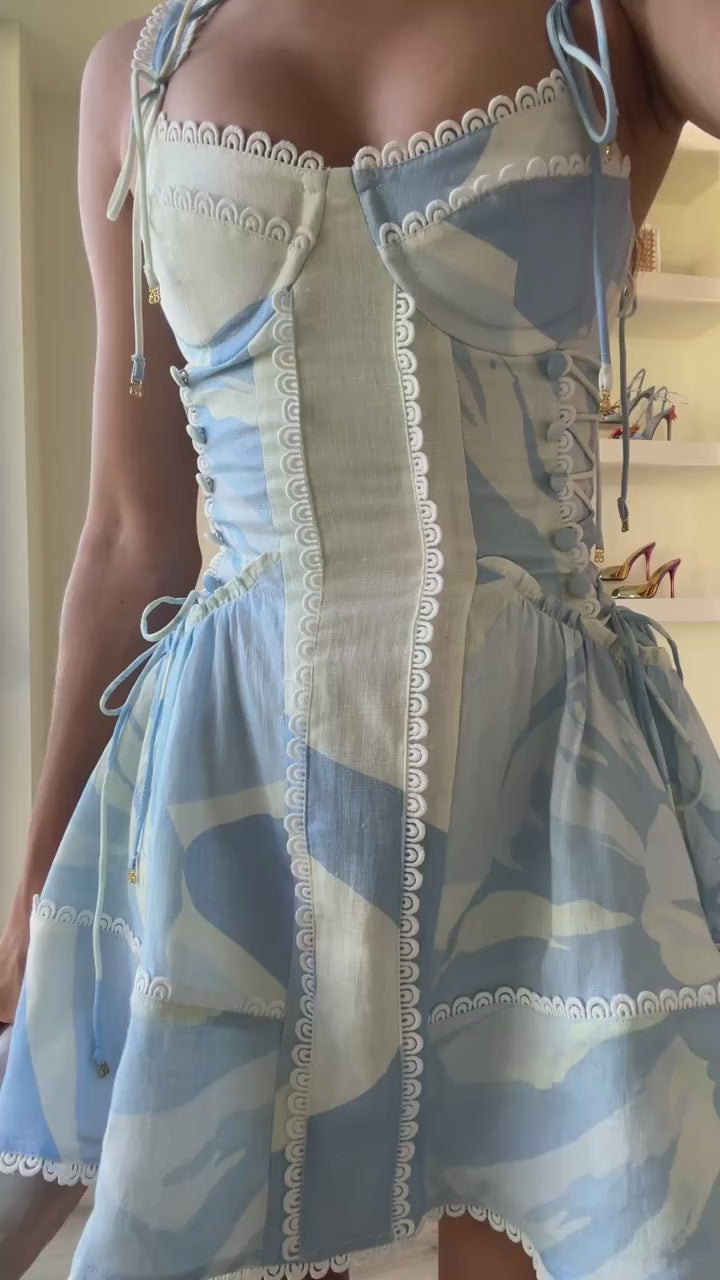 Fashion Printed Short Dress Women Ladies Sleeveless Backless Club Sundress Strap Mini Dresses Female Summer Vestidos 2025