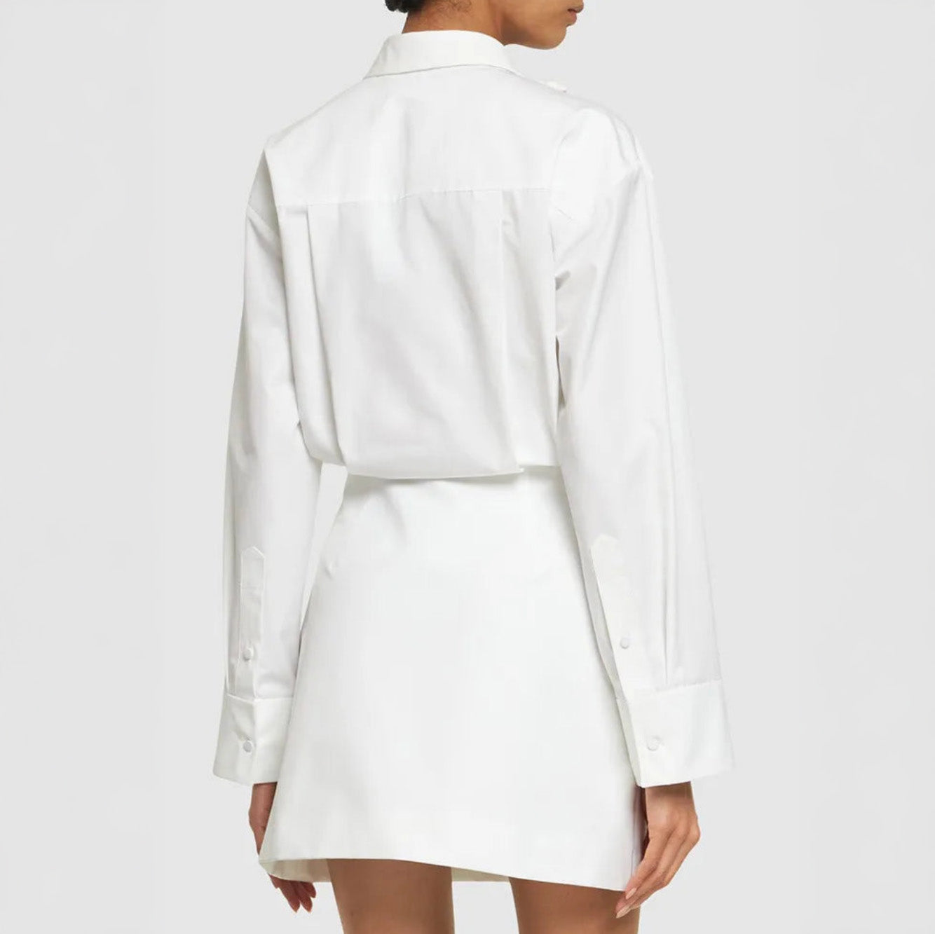 SOLID HOLLOW OUT SPLICED APPLIQUES DRESS