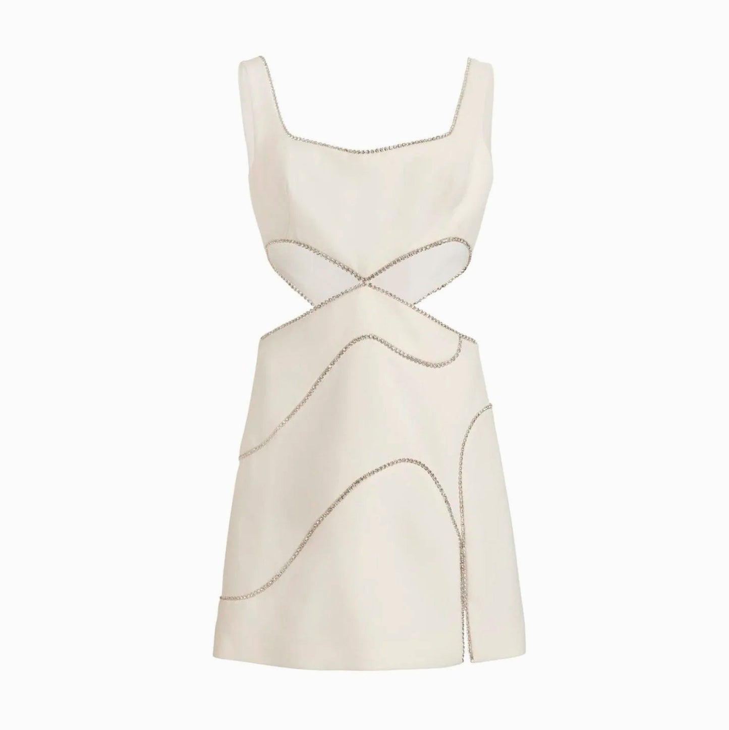 AMOURA WHITE HOLLOW OUT MINI DRESS