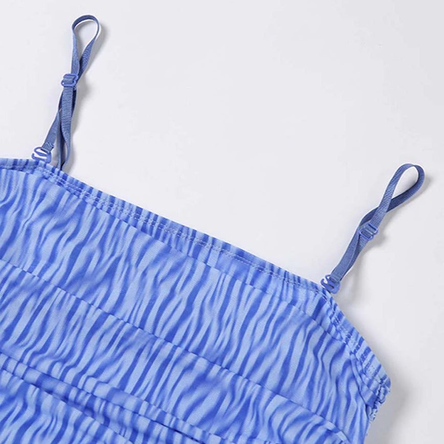 CASSIE BLUE PARTY MINI DRESS