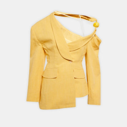 AMINA ONE SHOULDER BLAZER with BALL