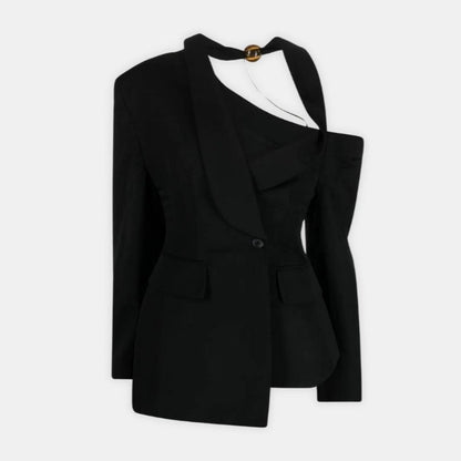 AMINA ONE SHOULDER BLAZER with BALL