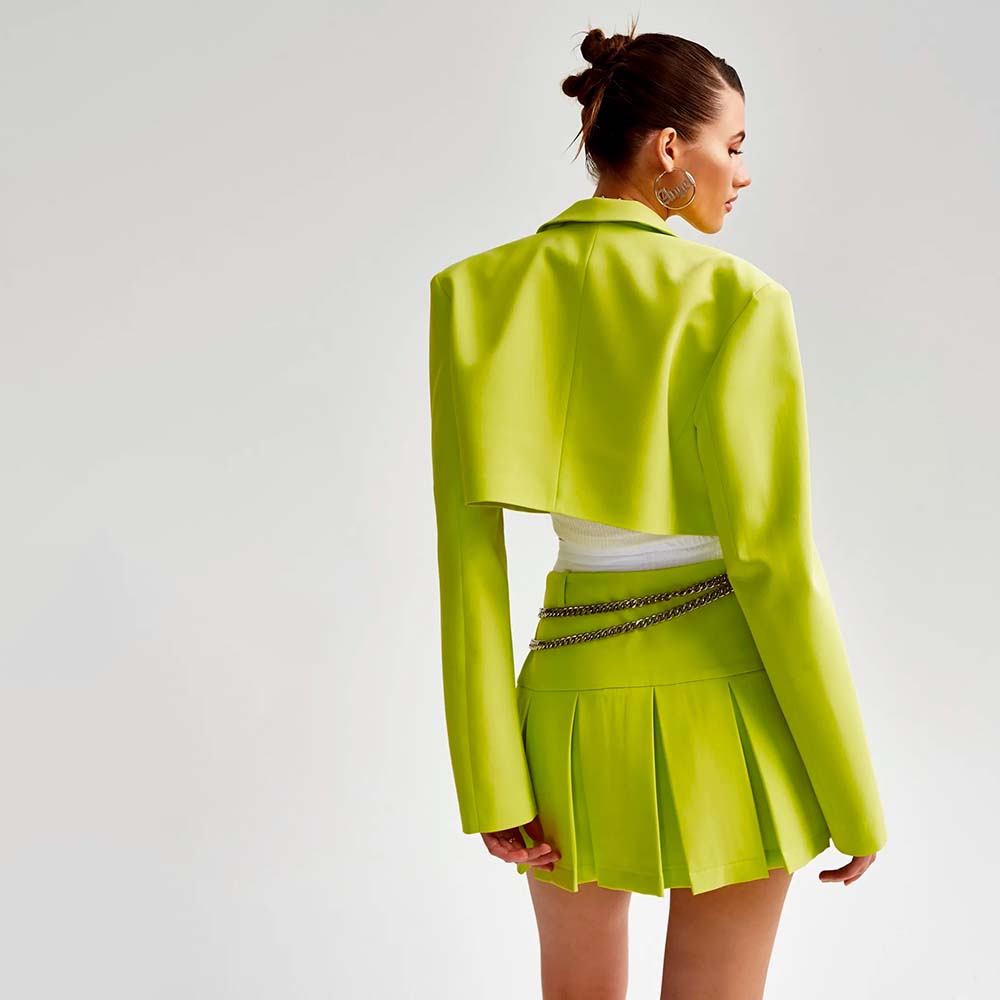 ALLIE PLEATED SKIRT and BLAZER SUIT