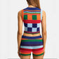 ARLETH KNITTED MULTICOLOR TOP and SHORTS SET
