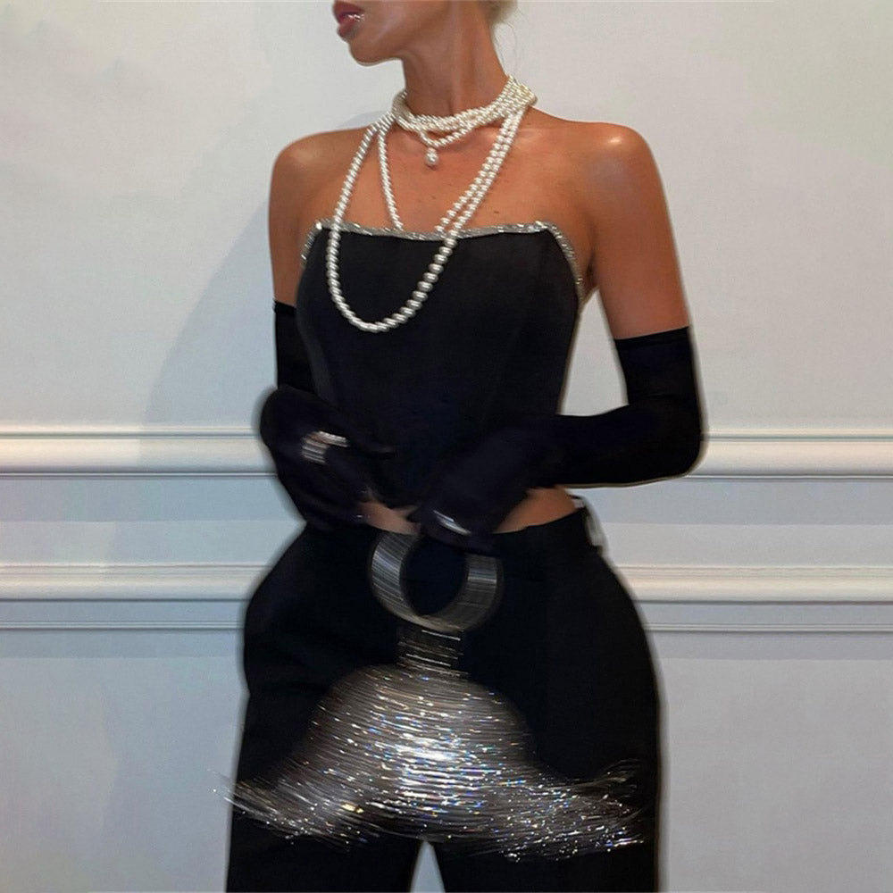 LEONA BLACK TOP with GLOVES