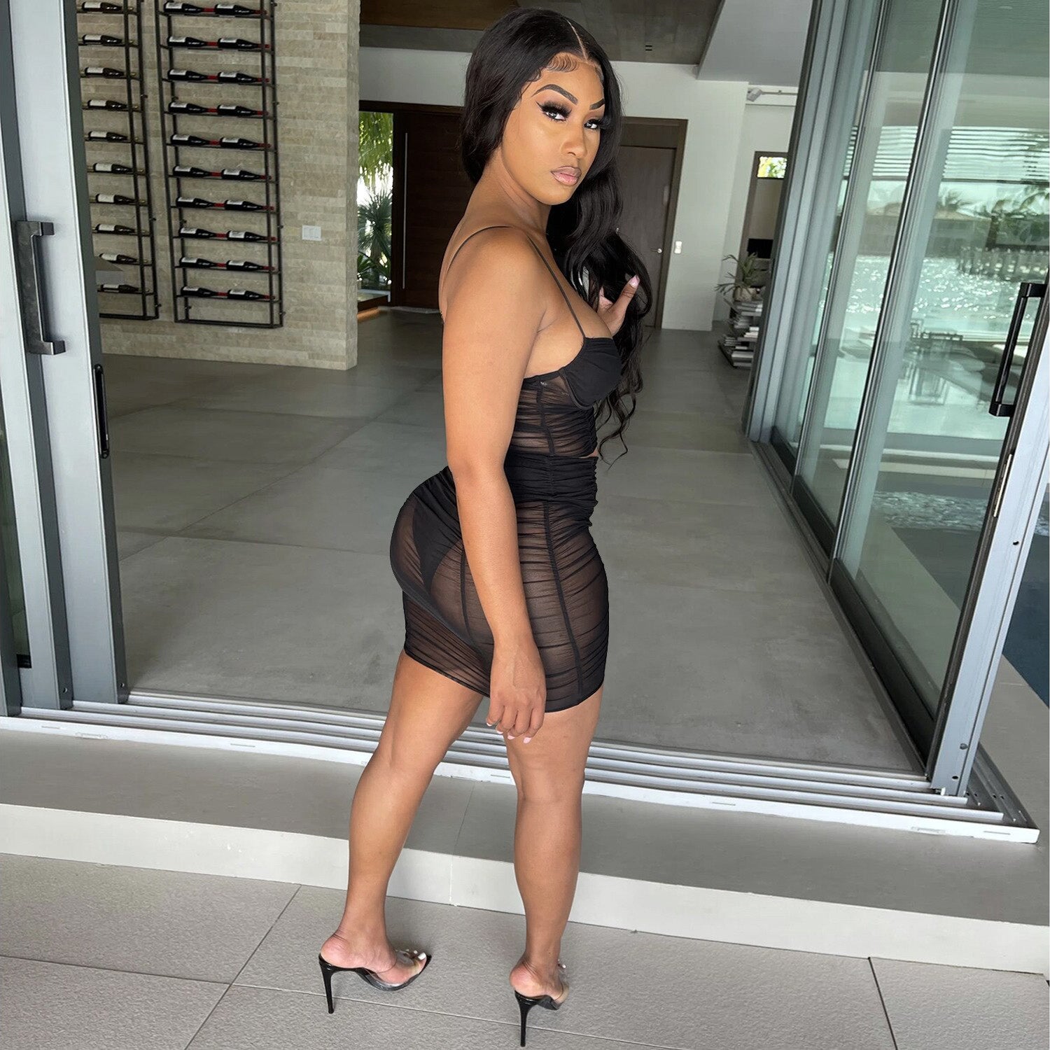 DANNA MESH TOP and SKIRT SET