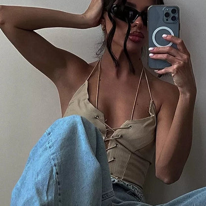 RAQUEL FRONT TIES CORSET