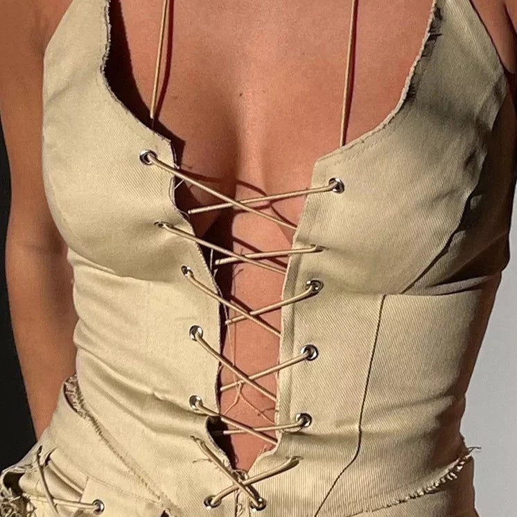 RAQUEL FRONT TIES CORSET