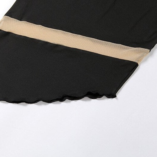 YARELY MESH STRIPES DRESS