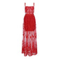 HALEY RED LACE MAXI DRESS