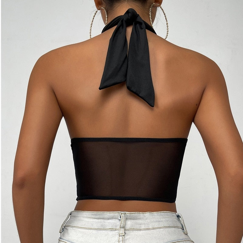 ZELDA CROSS HALTER CORSET