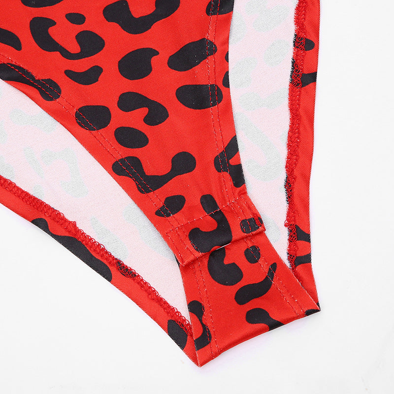 ANAHI LEOPARD PRINTED BODYSUIT with GLOVES