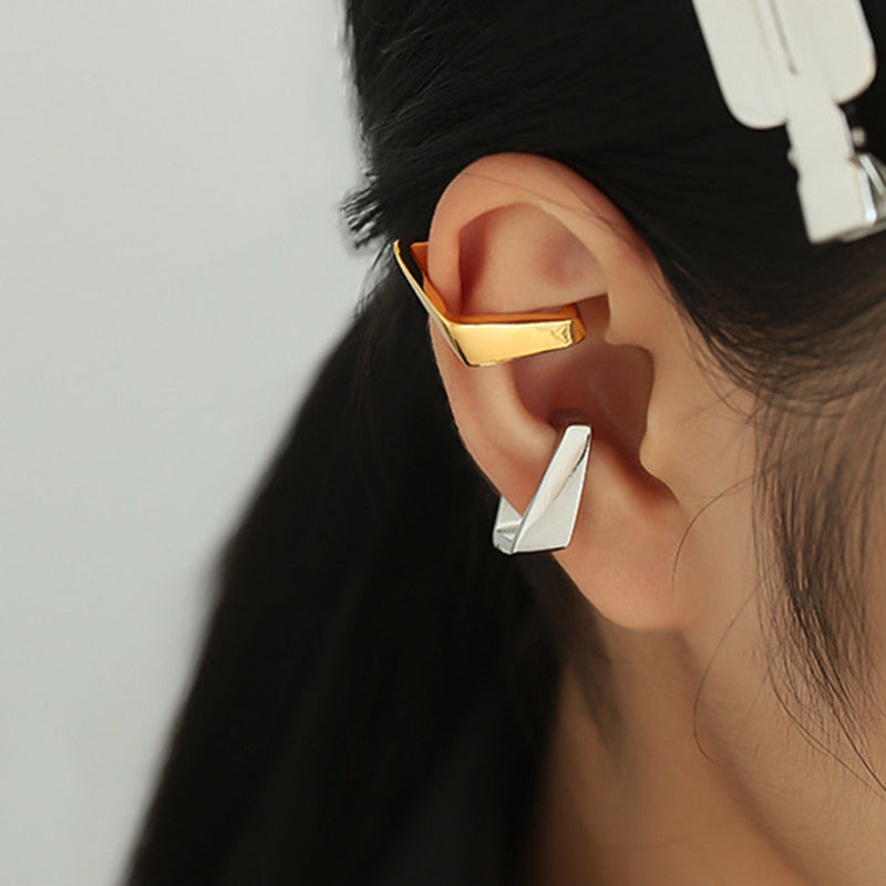 GEOMETRIC CLIP EARRINGS