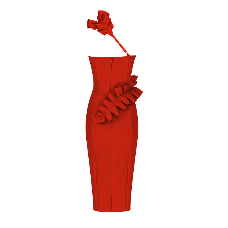 WYNTER SIDE SLIT MIDI DRESS
