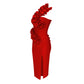 WYNTER SIDE SLIT MIDI DRESS