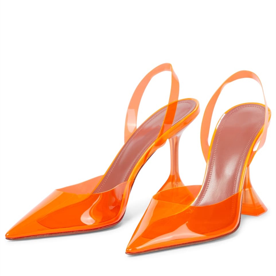 MAE TRIANGLE HEEL TRANSPARENT SANDALS