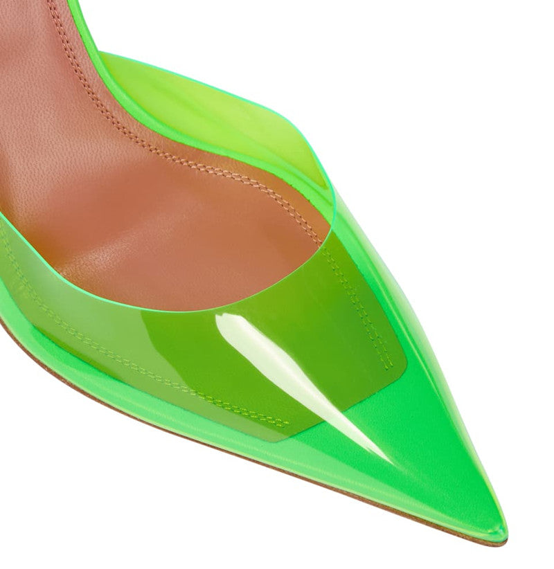 MAE TRIANGLE HEEL TRANSPARENT SANDALS