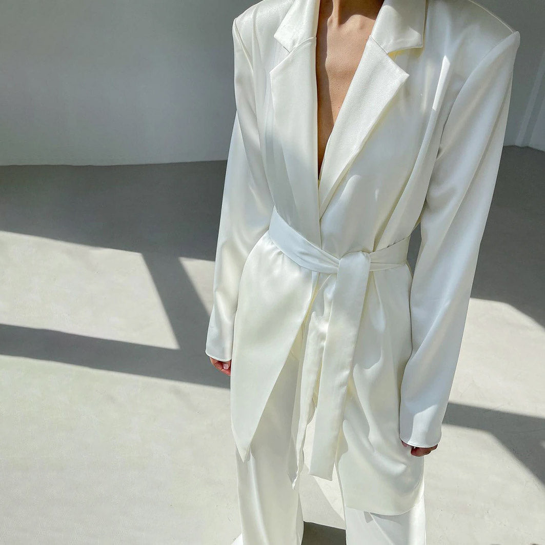 HADLEE LACE UP TOP, PANTS and BLAZER