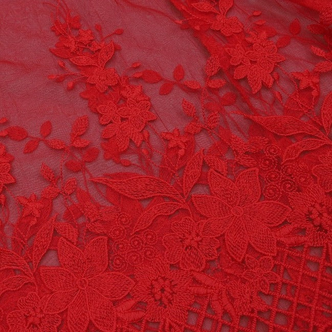 HALEY RED LACE MAXI DRESS