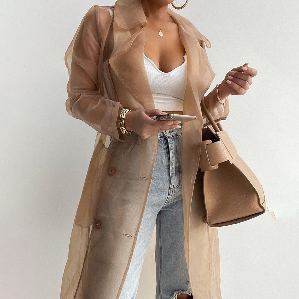 MACIE MESH COAT