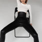 LUCKY BLACK PU LEATHER HIGH WAISTE PANTS
