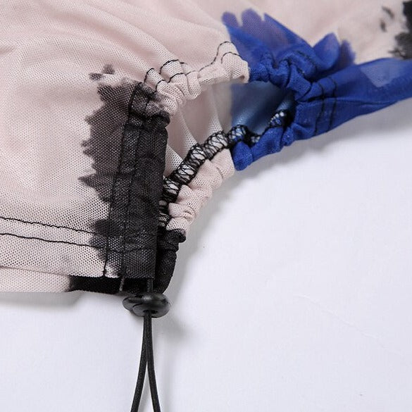 HENLEY MESH CROP TOP