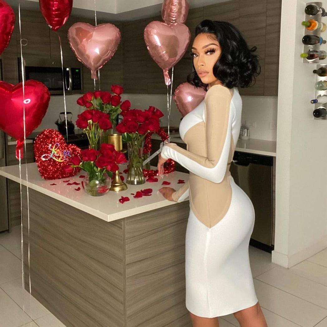 PRISCILLA LONG SLEEVE TOP and MIDI SKIRT SET