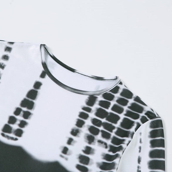 PAIGE PRINTED LONG SLEEVE MINI DRESS