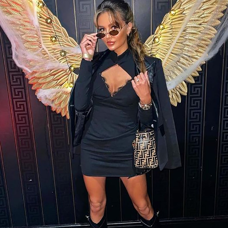 LEANNA HOLLOW OUT MINI DRESS