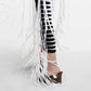 NAOMI MAXI ZEBRA TASSEL DRESS