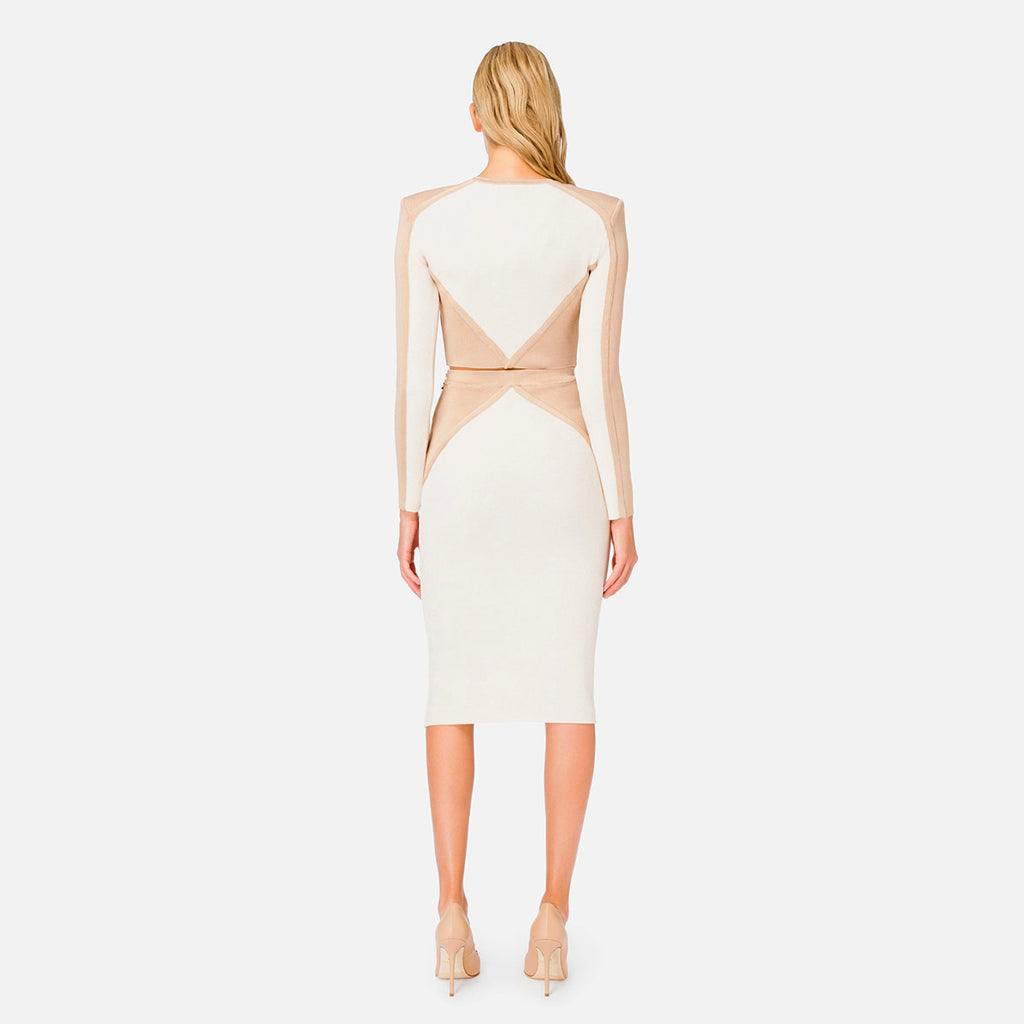 PRISCILLA LONG SLEEVE TOP and MIDI SKIRT SET