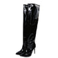 JULIANNA SILVER and BLACK MIRROR BOOTS